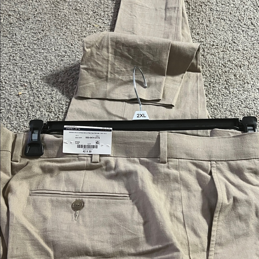 Men's Tan Pants linen